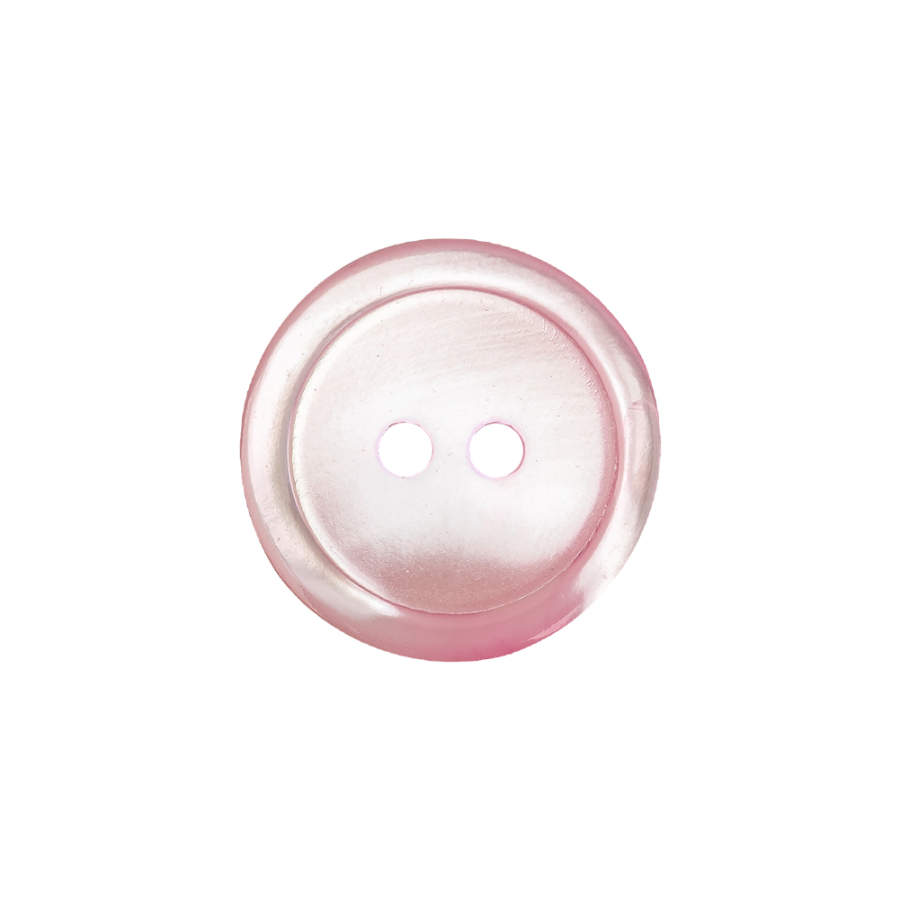 Crocus Pink Moon Shallow Plate 2-Hole Plastic Button - 32L/20mm | Mood Fabrics