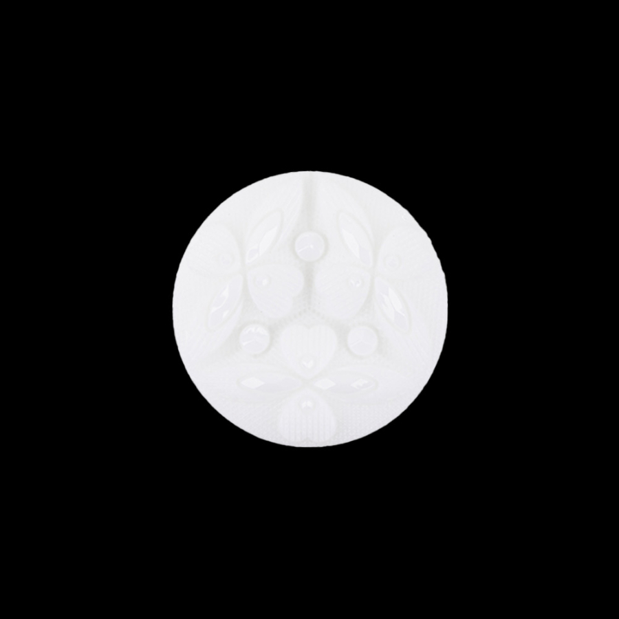 Italian Sugar Swizzle Floral Molded Shank Back Nylon Button - 30L/19mm | Mood Fabrics