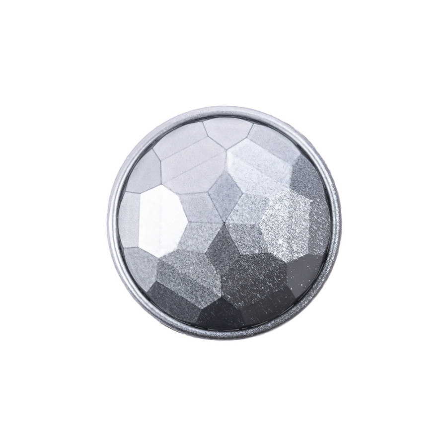 Italian Matte Steel Faceted Metal Look Shank Back Button - 36L/23mm | Mood Fabrics