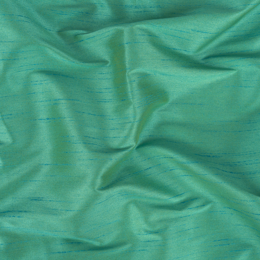 Eirian Ocean Green Polyester Shantung | Mood Fabrics