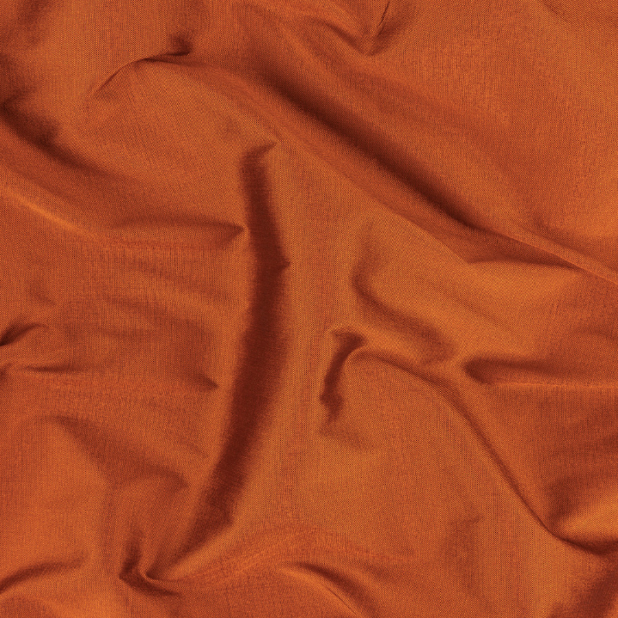 Bellamy Rustic Orange Plain Dyed Polyester Taffeta | Mood Fabrics