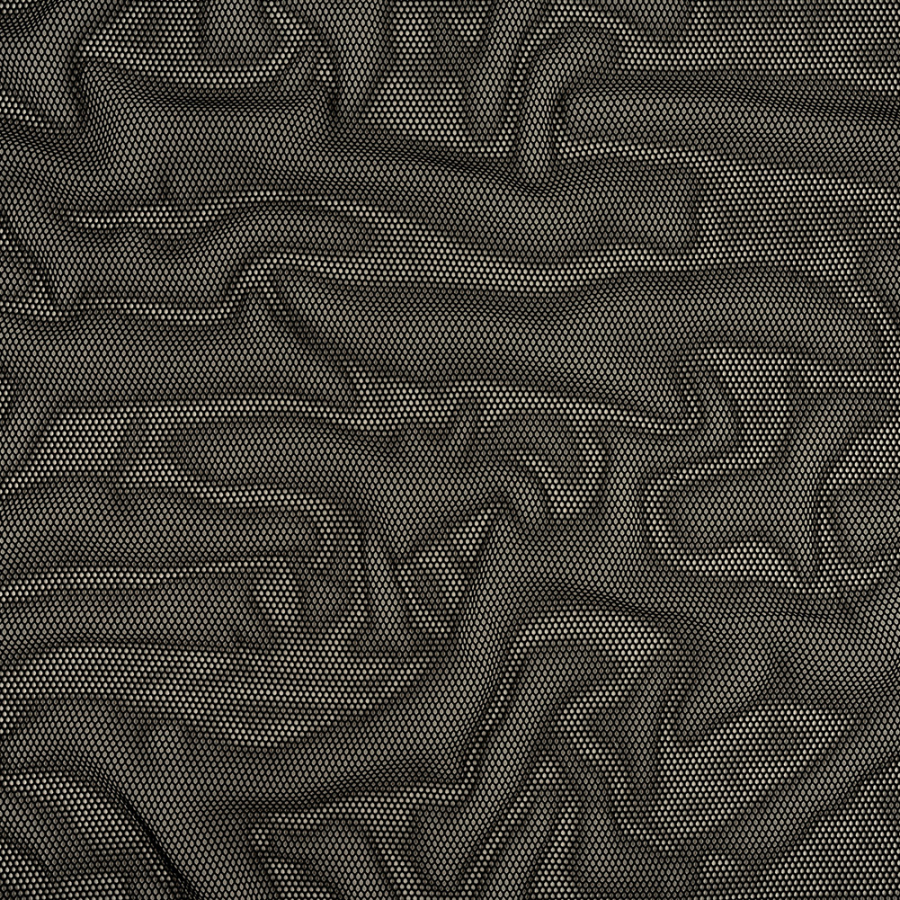 Black Polyester Stretch Fish Net | Mood Fabrics