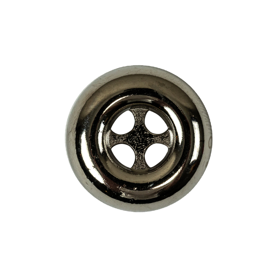 Italian Nickel 4-Hole Deepwell Metal Button - 36L/23mm | Mood Fabrics