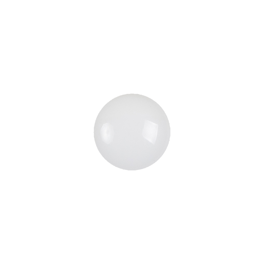 European White Self Back Glass Button - 18L/11.5mm | Mood Fabrics