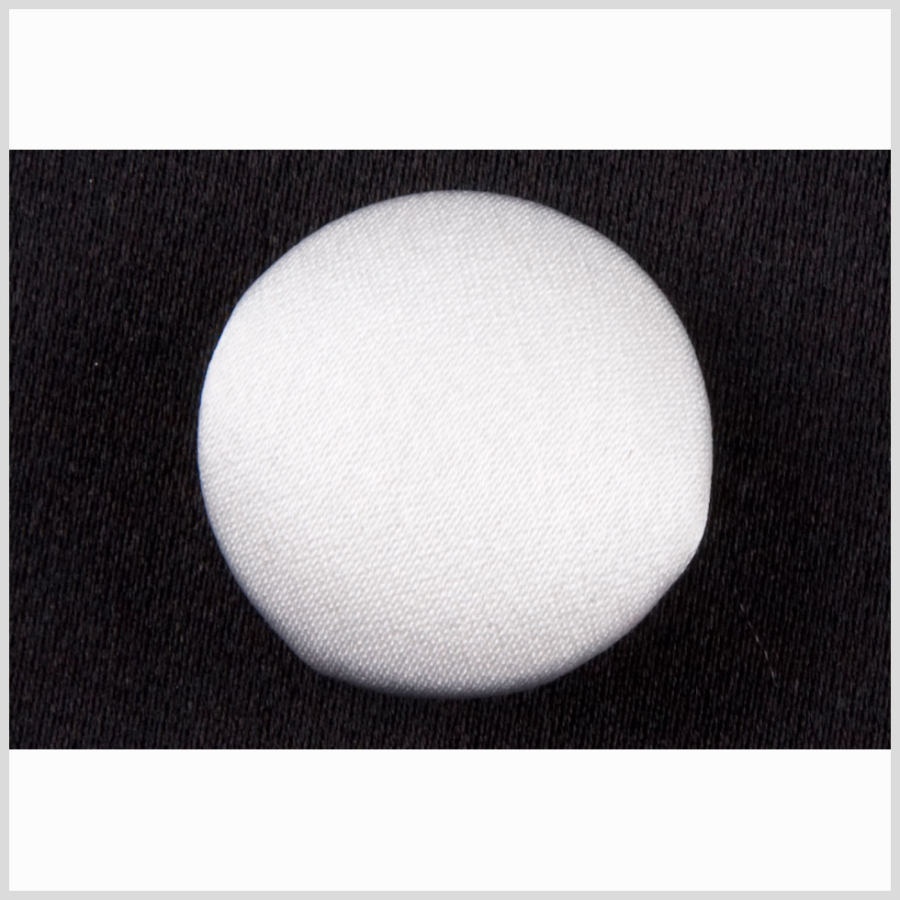 White Silk Covered Button - 32L/20mm | Mood Fabrics