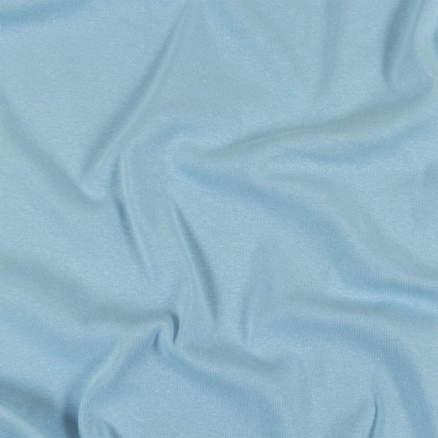 Baby Blue Cotton 1x1 Rib Knit | Mood Fabrics