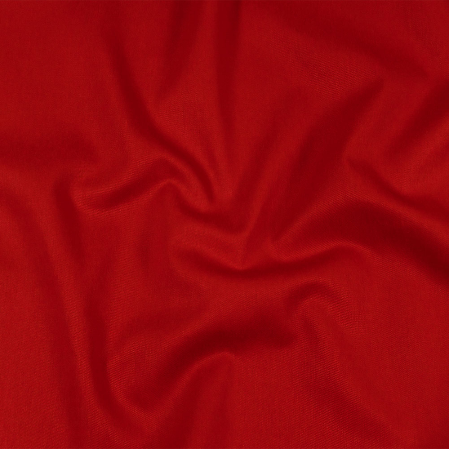 Red Lightweight Polyester and Cotton Twill | Mood Fabrics