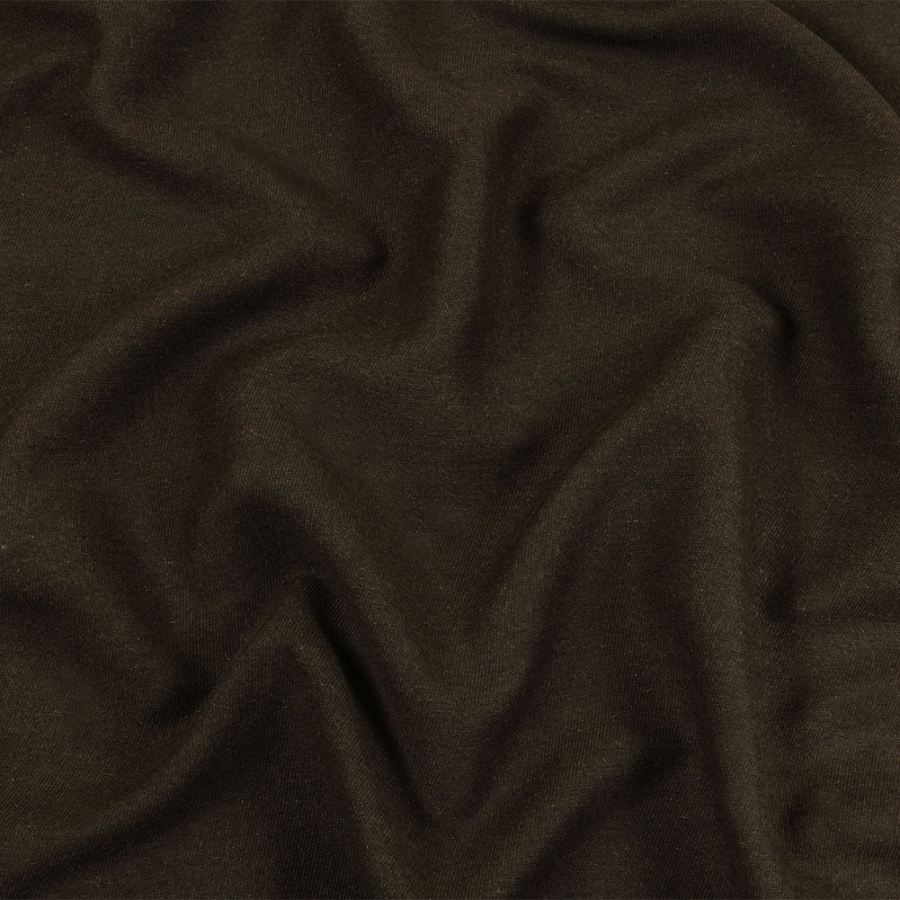 Dark Olive and Brown Double Faced Blended Wool Woven | Mood Fabrics