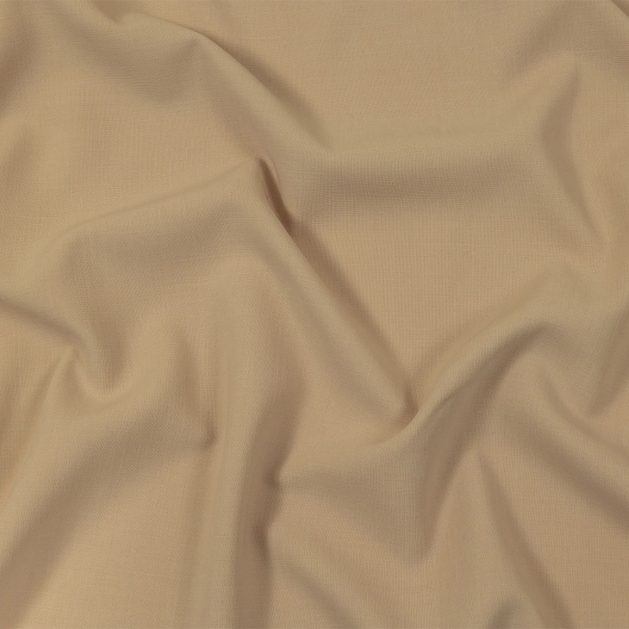 The Row Italian Light Beige Stretch Virgin Wool Double Cloth Suiting | Mood Fabrics