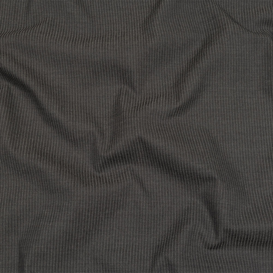 Gray Tonal Striped Stretch Cotton Twill | Mood Fabrics