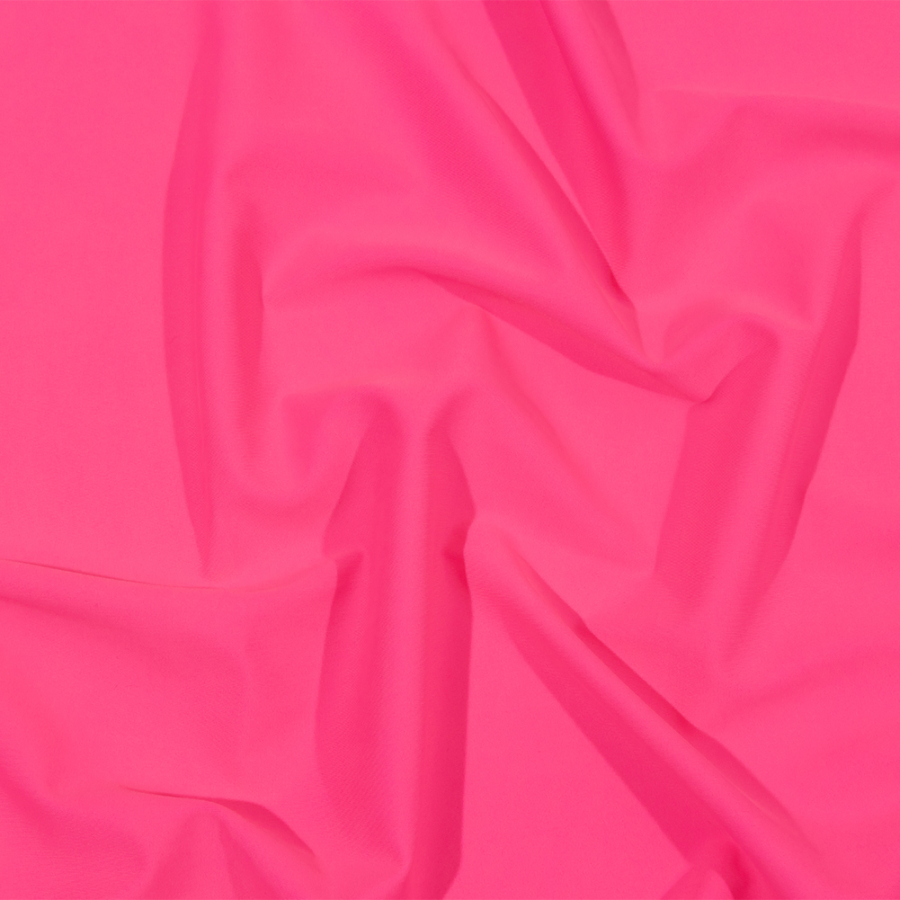 Santorini Plus Shocking Pink UV Protective Stretch Recycled Swimwear Tricot | Mood Fabrics