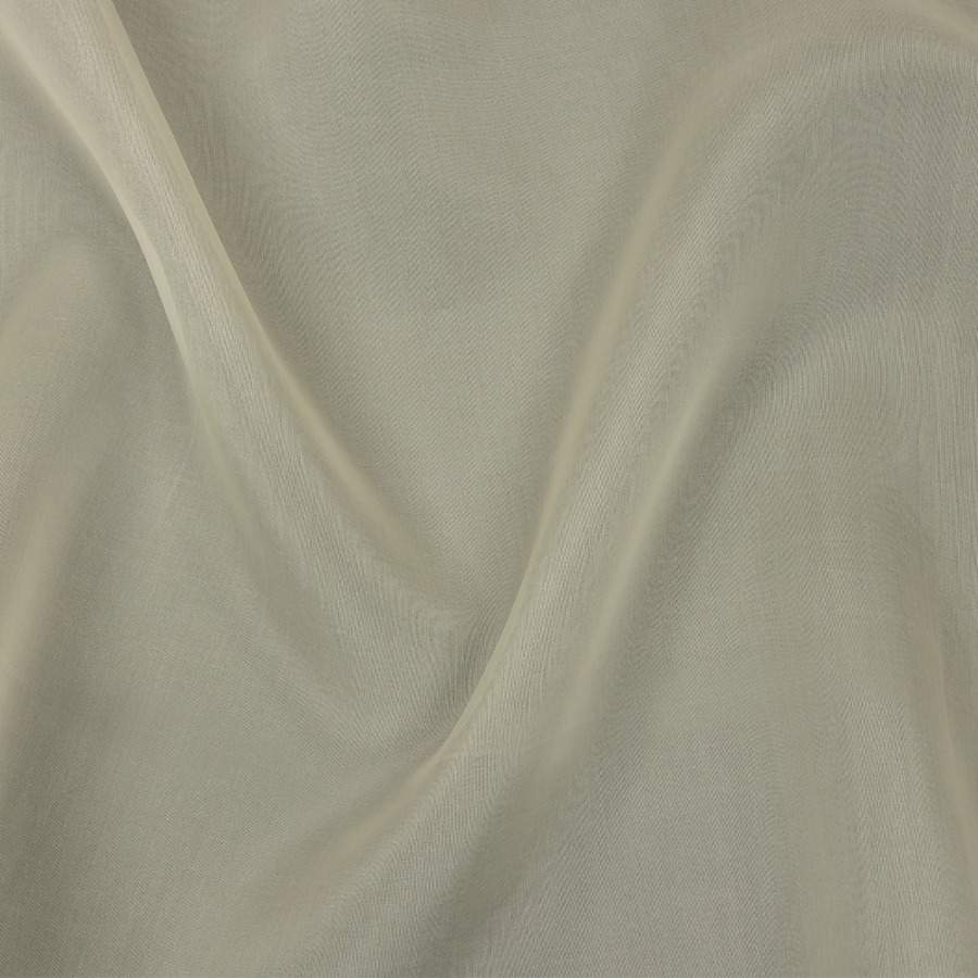 Famous Australian Designer White Asparagus Silk Organza | Mood Fabrics