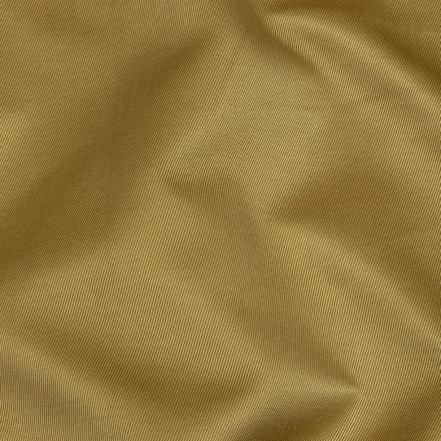 Famous Australian Designer Gold Lustrous Heavyweight Cotton Twill Suiting | Mood Fabrics