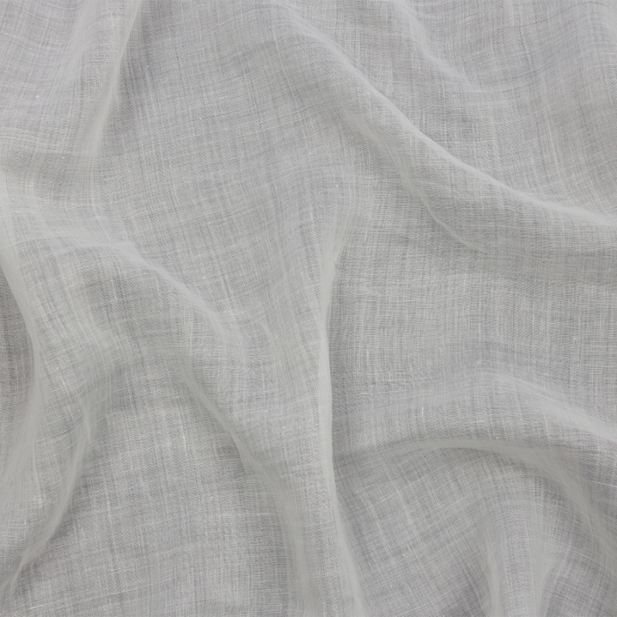 Famous Australian Designer White Lightweight Linen Woven | Mood Fabrics