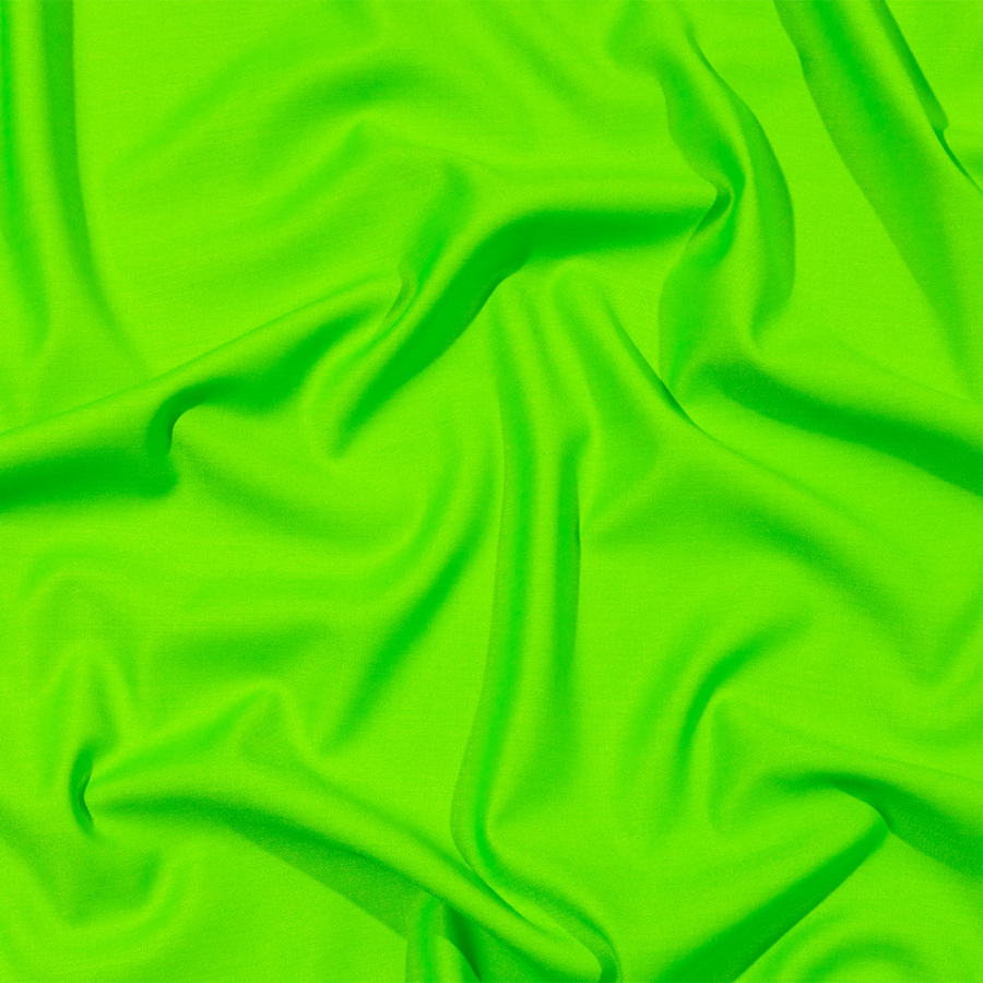 Italian Hi-Vis Green Double Face Stretch Super 150 Virgin Wool Twill Suiting | Mood Fabrics