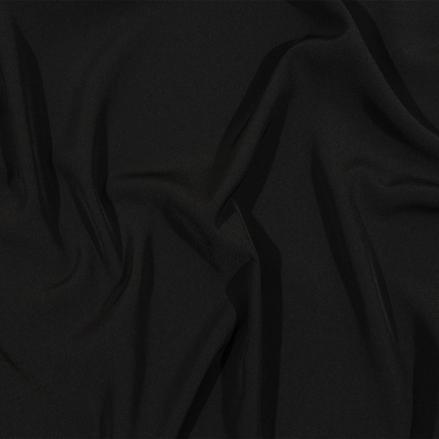 Balenciaga Italian Black Fluid Polyester Twill | Mood Fabrics
