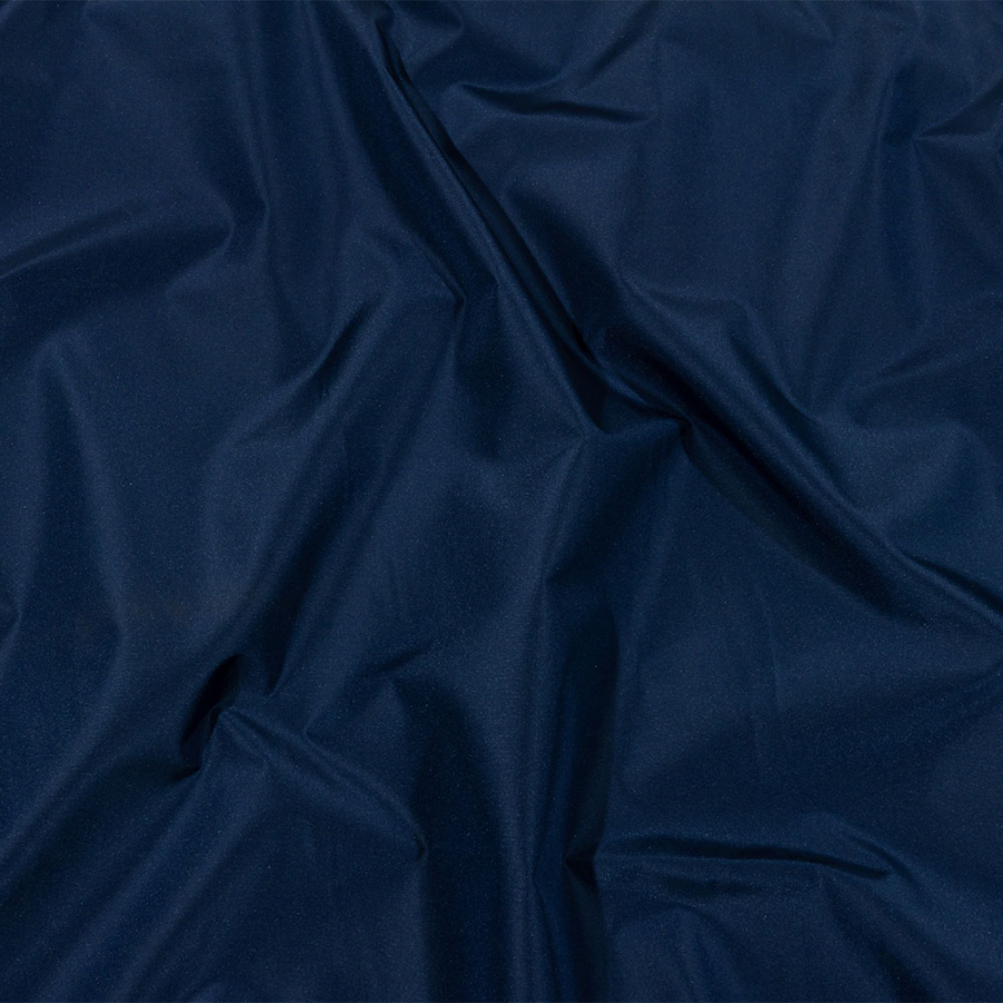 Balenciaga Italian Dark Blue Polyester and Viscose Micro Faille | Mood Fabrics