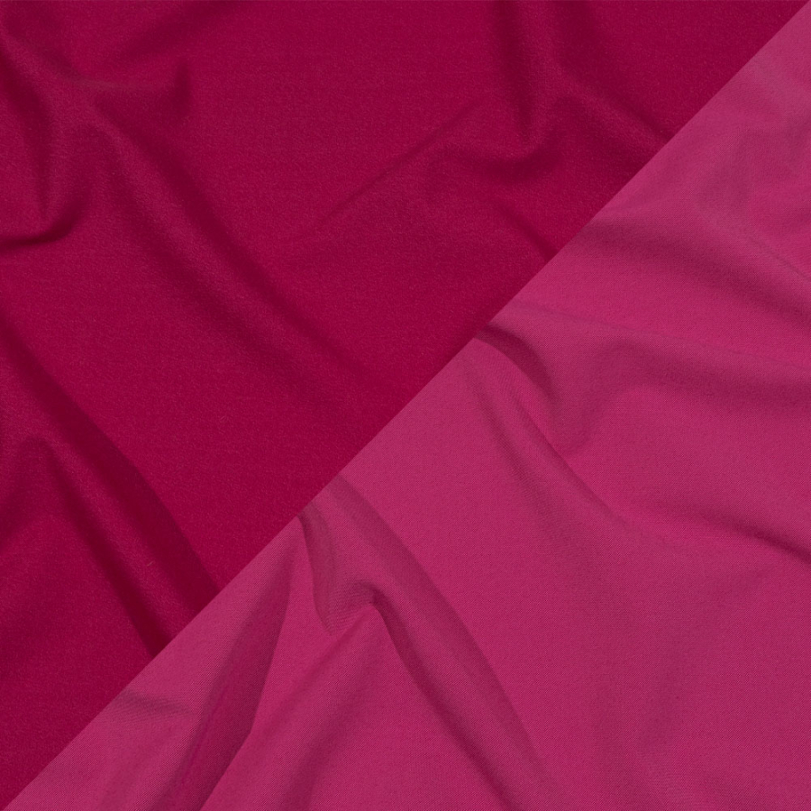 Balenciaga Italian Pink and Fuchsia Double Faced Stretch Virgin Wool and Nylon Suiting | Mood Fabrics