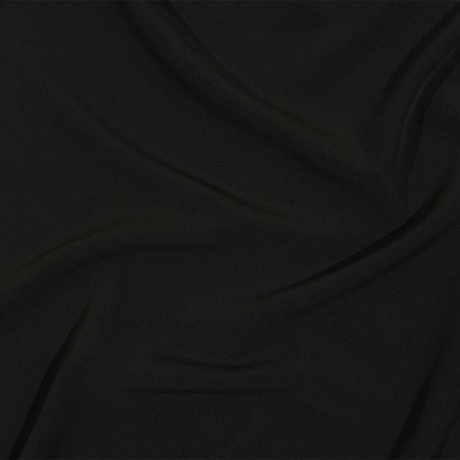 Balenciaga Italian Black Stretch Polyester Crepe | Mood Fabrics