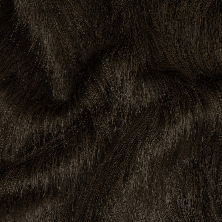 Chocolate Long Pile Luxury Faux Fur | Mood Fabrics