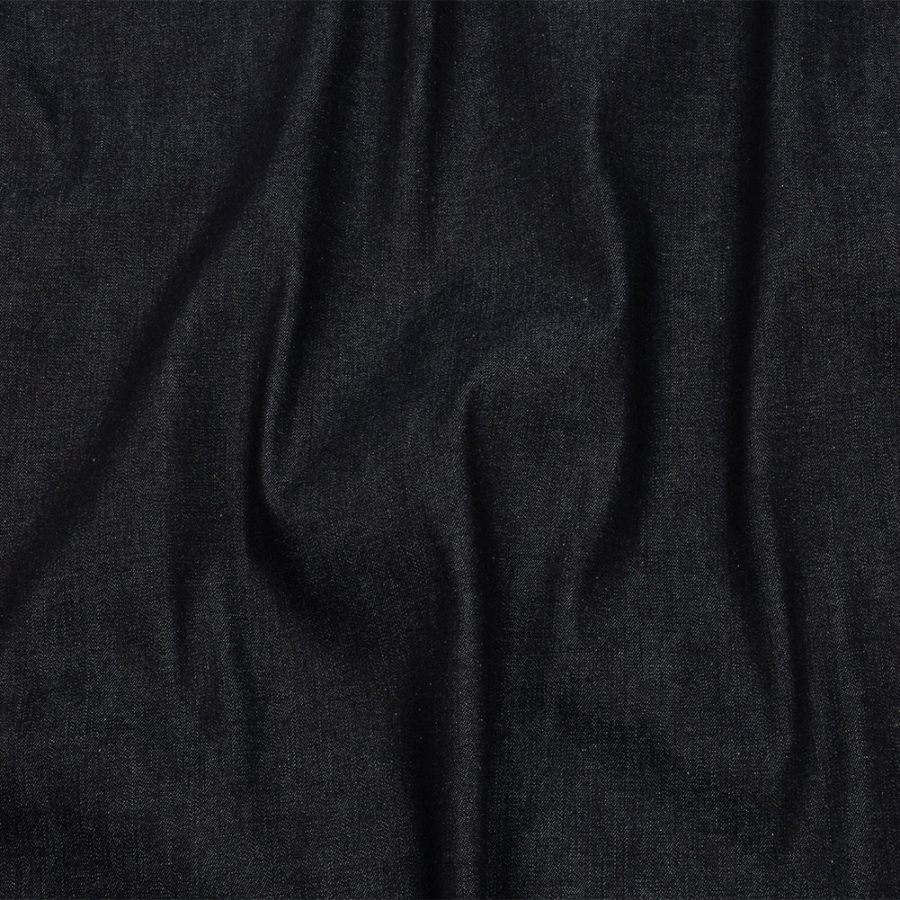 Dark Blue Lightweight Cotton Denim | Mood Fabrics