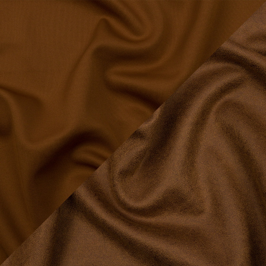 Light Brown Stretch Faux Suede Knit | Mood Fabrics