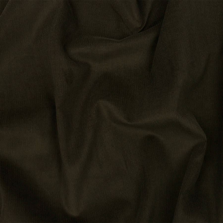 Dawn Olive Green Featherwale Cotton Corduroy | Mood Fabrics