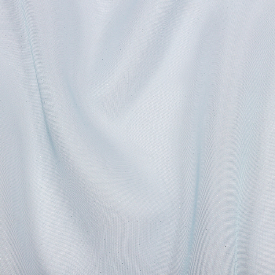 Starlight Sky Blue Polyester Mesh Organza with Silver Glitter | Mood Fabrics