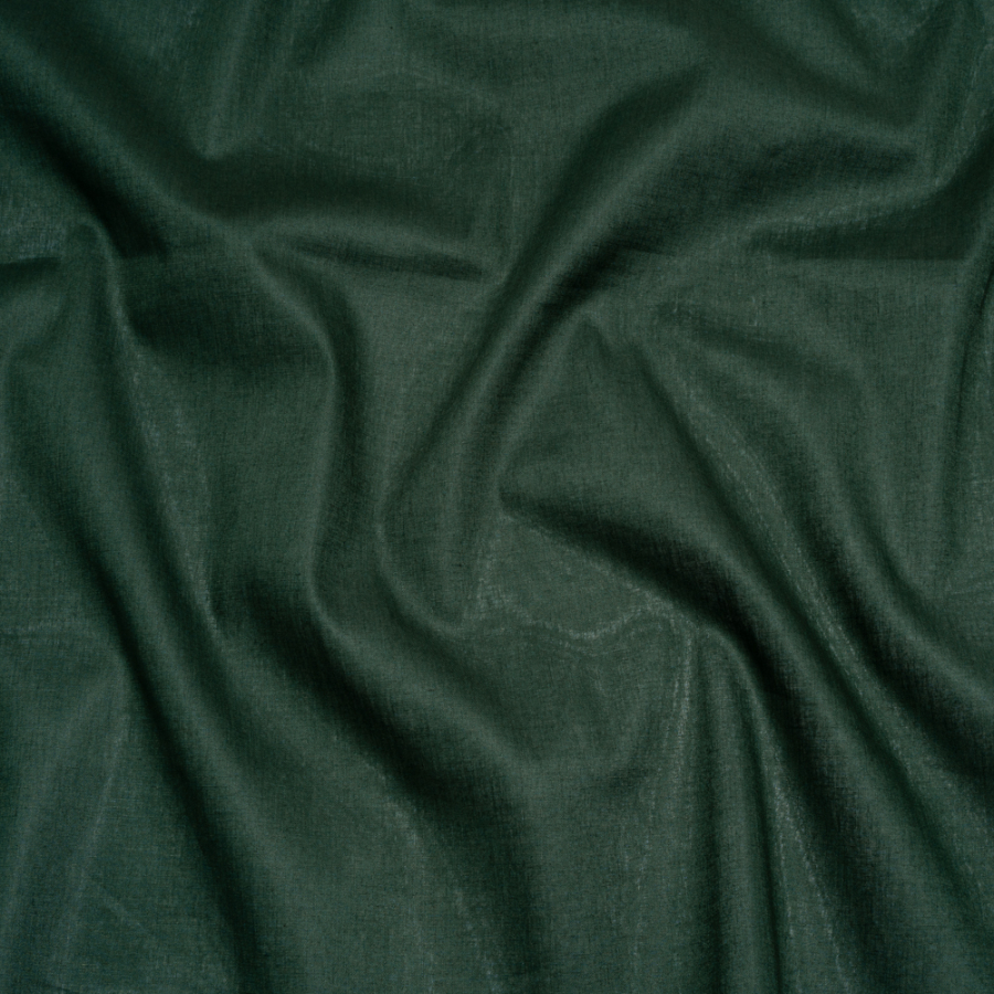 Toulouse Hunter Green Mercerized Cotton Voile | Mood Fabrics