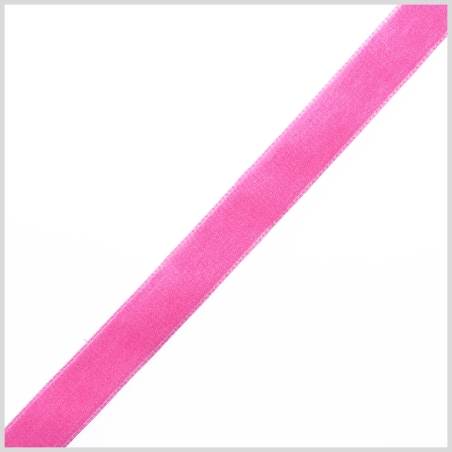 0.625 Shocking Pink Nylon Velvet Ribbon | Mood Fabrics