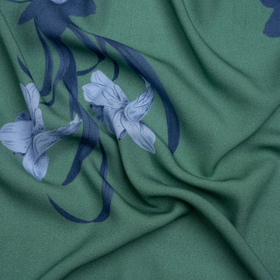 Mood Exclusive Green April Ever After Viscose Crepe | Mood Fabrics