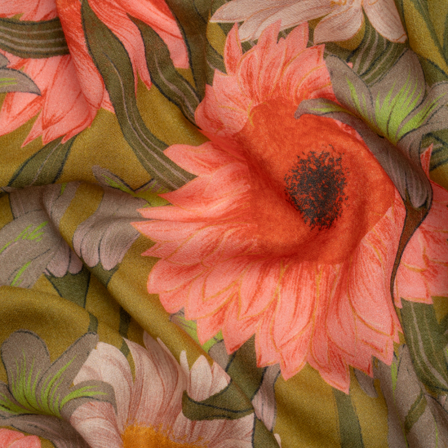 Mood Exclusive Flowers for Frances Cotton Crepe | Mood Fabrics
