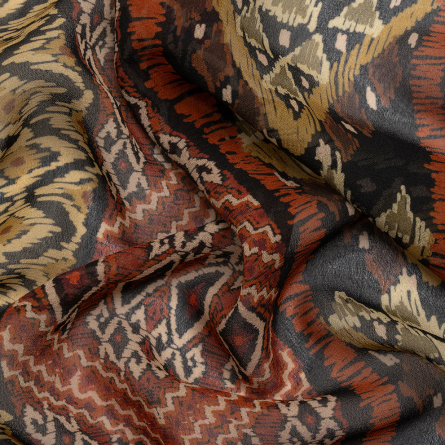 Mood Exclusive Rust Style Central Viscose Chiffon | Mood Fabrics