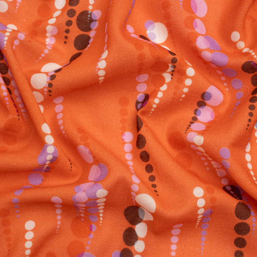 Mood Exclusive Orange Rain on Me Cotton Crepe | Mood Fabrics