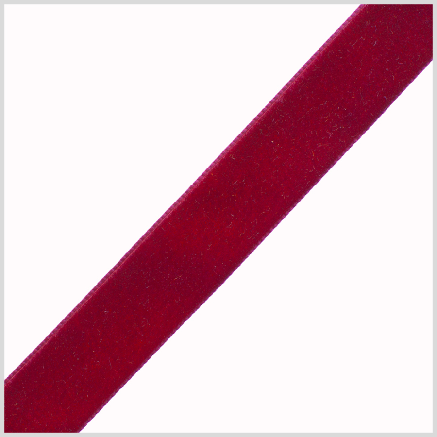 0.875 Wine Nylon Velvet Ribbon | Mood Fabrics