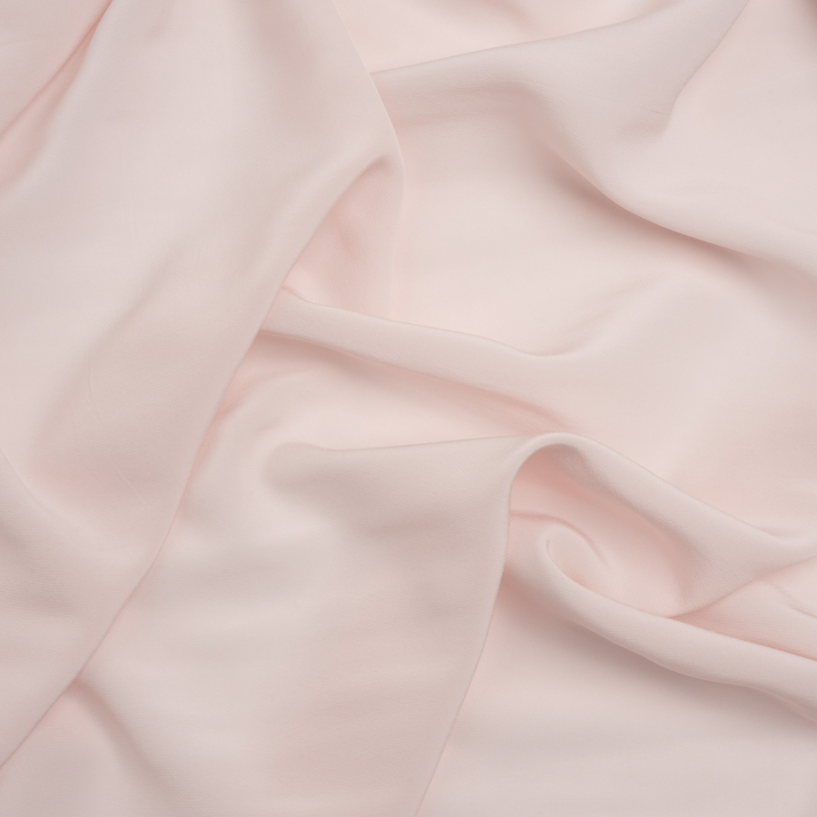 Famous Australian Designer Pale Pink Viscose Crepe de Chine | Mood Fabrics