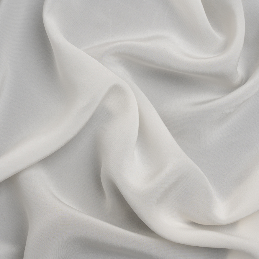 Famous Australian Designer Antique White Viscose Crepe de Chine | Mood Fabrics