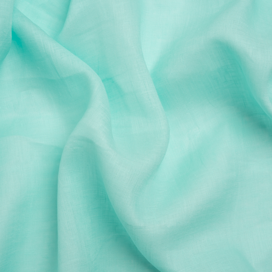 Famous Australian Designer Robin's Egg Blue Lightweight Linen Woven | Mood Fabrics