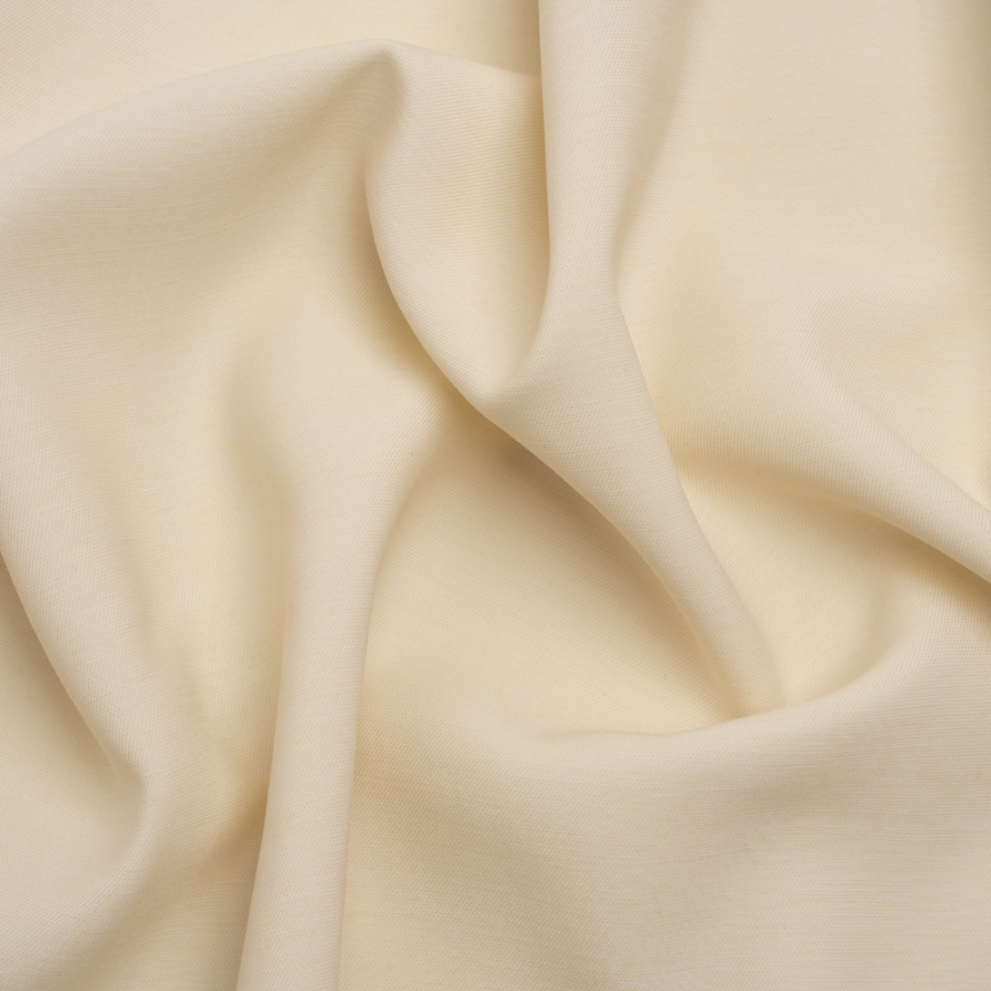 Famous Australian Designer Parchment Wool and Viscose Twill Suiting | Mood Fabrics