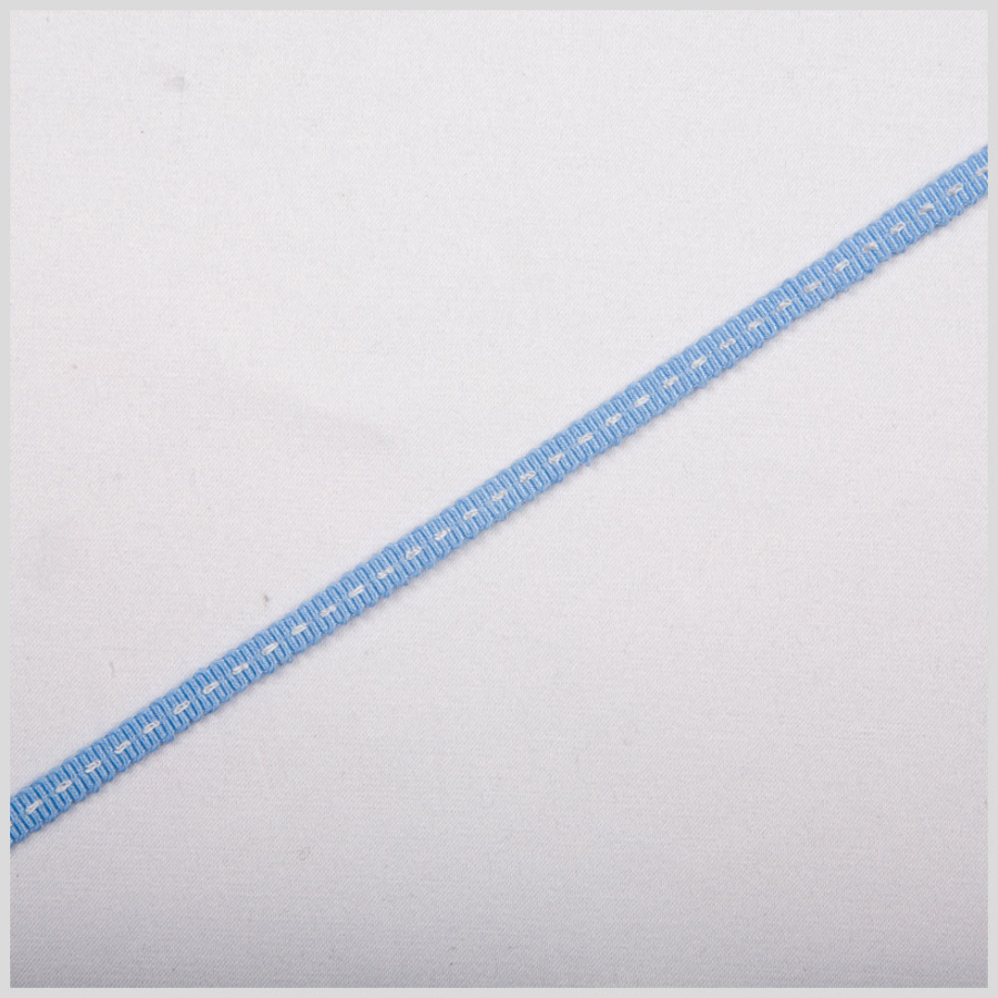 1/8 Blue Stitched Grosgrain Ribbon | Mood Fabrics