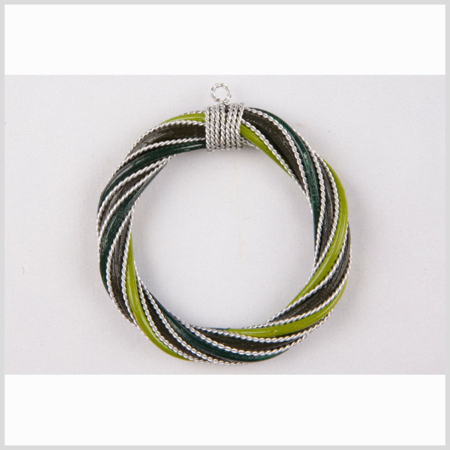 Olive/Green/Lime Rattan Pendant | Mood Fabrics
