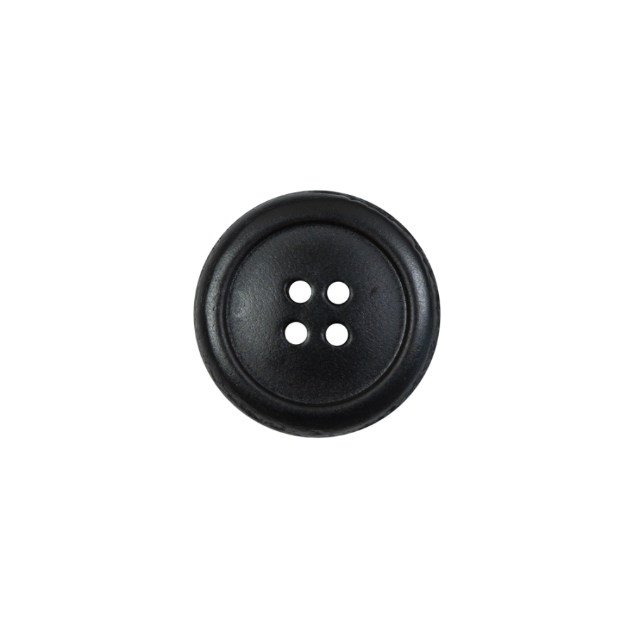 Black Leather Blazer Button - 24L/15mm | Mood Fabrics