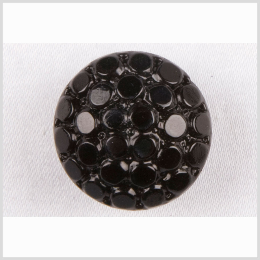 Black Glass Button - 28L/18mm | Mood Fabrics