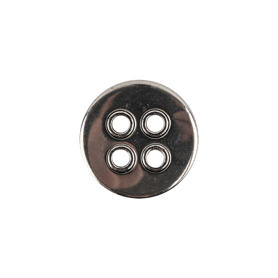 New Silver Metal Coat Button - 28L/18mm | Mood Fabrics