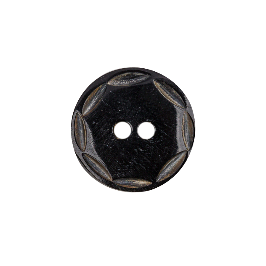 Black Horn Button - 32L/20mm | Mood Fabrics