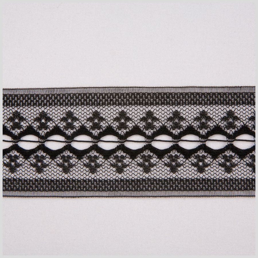 2 Black Raschel Lace | Mood Fabrics