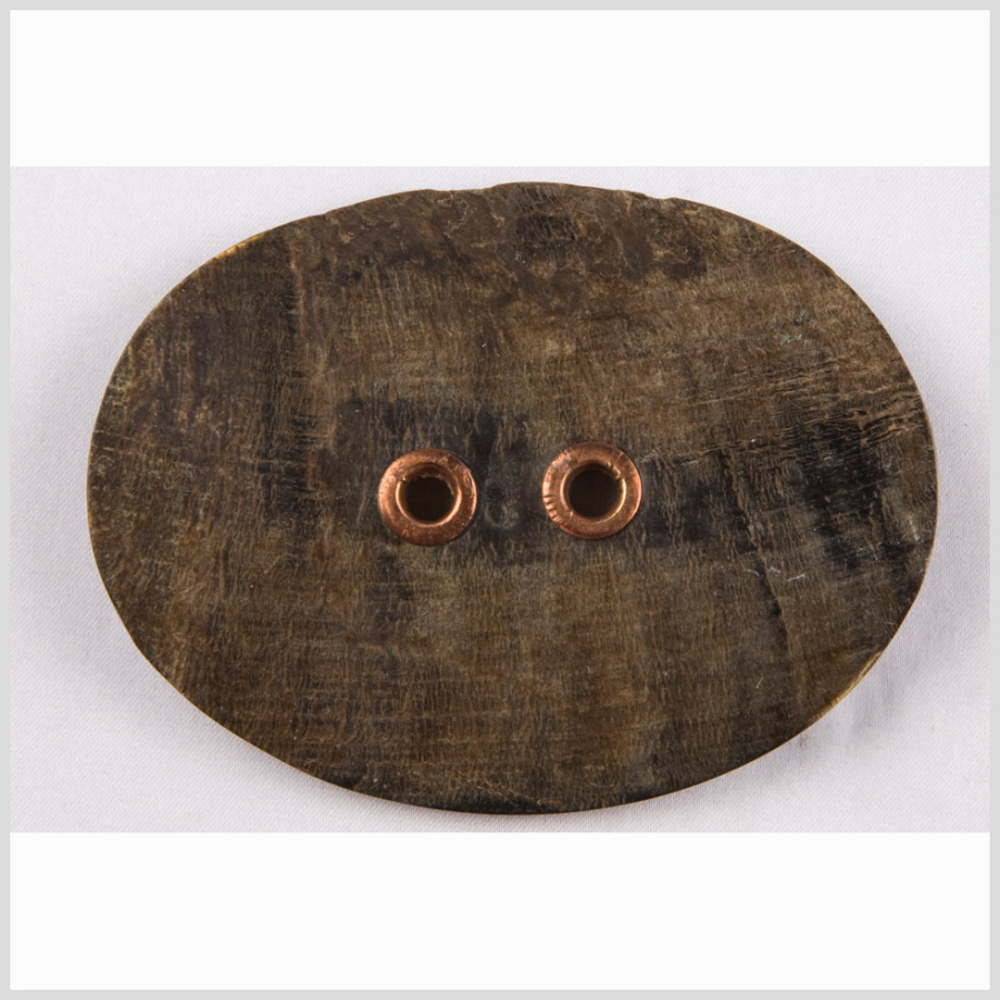 Dark Brown Oversized Horn Button - 120L/76.2mm | Mood Fabrics