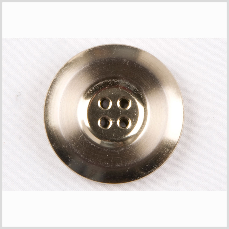 New Silver/Alpaca Metal Coat Button - 44L/28mm | Mood Fabrics