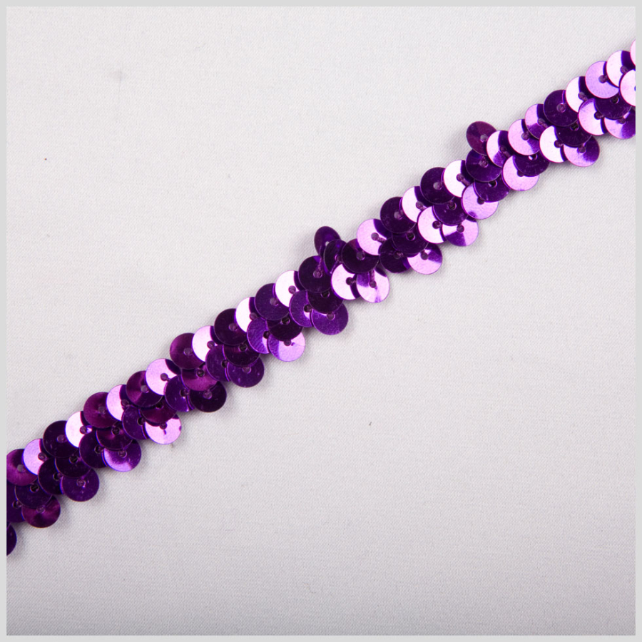 3/8 Purple Stretch Sequin | Mood Fabrics