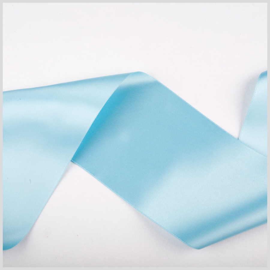 3.75 Bluebird Double Face French Satin Ribbon | Mood Fabrics